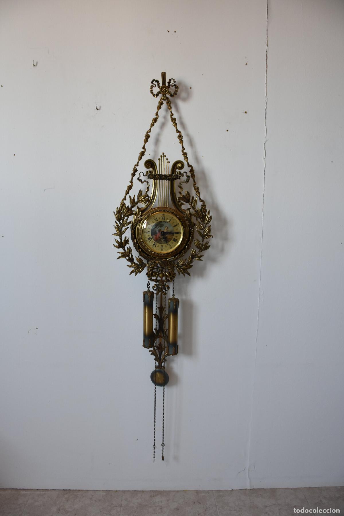 Antiquit&eacute;s: Reloj de pared Luis XVI bronce dorado