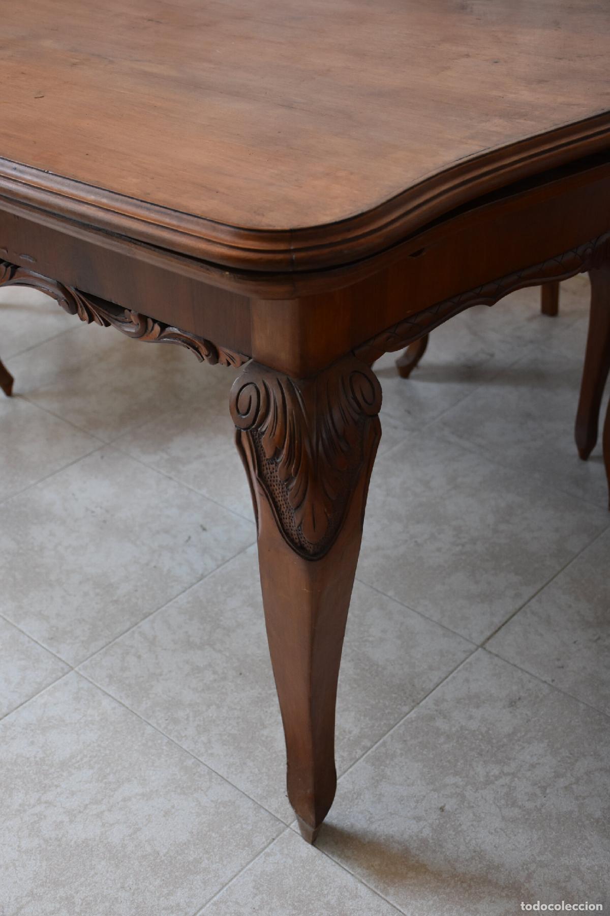 Antig&uuml;edades: Conjunto comedor Isabelino con mesa extensible - Foto 8