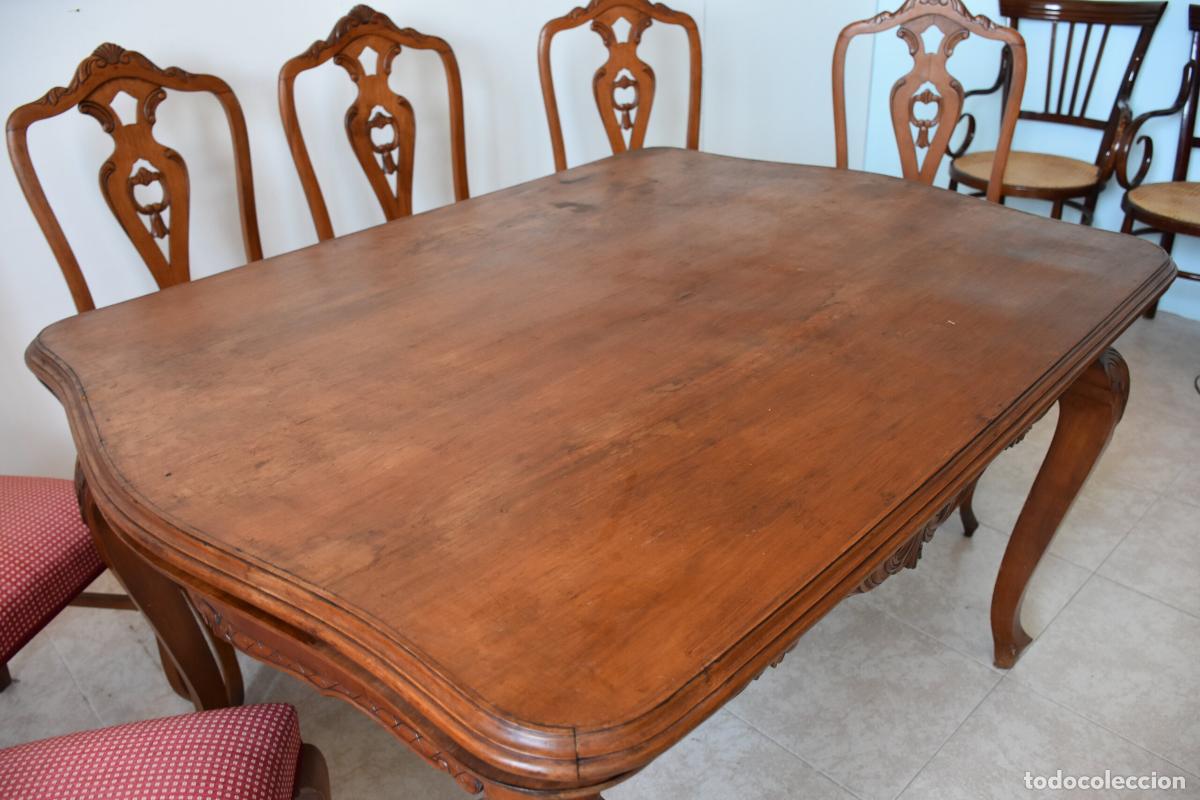 Antig&uuml;edades: Conjunto comedor Isabelino con mesa extensible - Foto 10