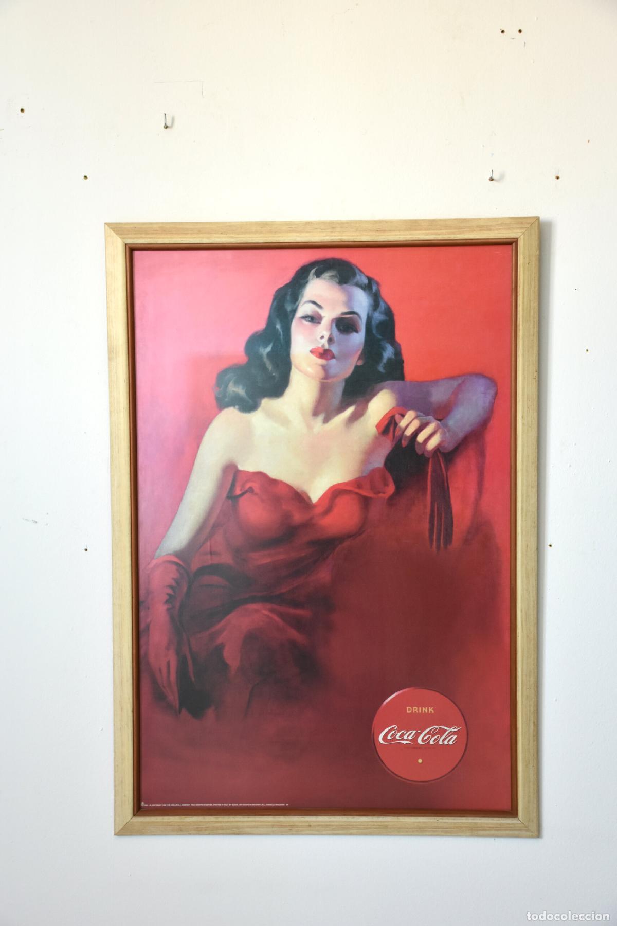 Antiquit&eacute;s: Cartel decorativo Coca-Cola estilo Pin-Up vintage