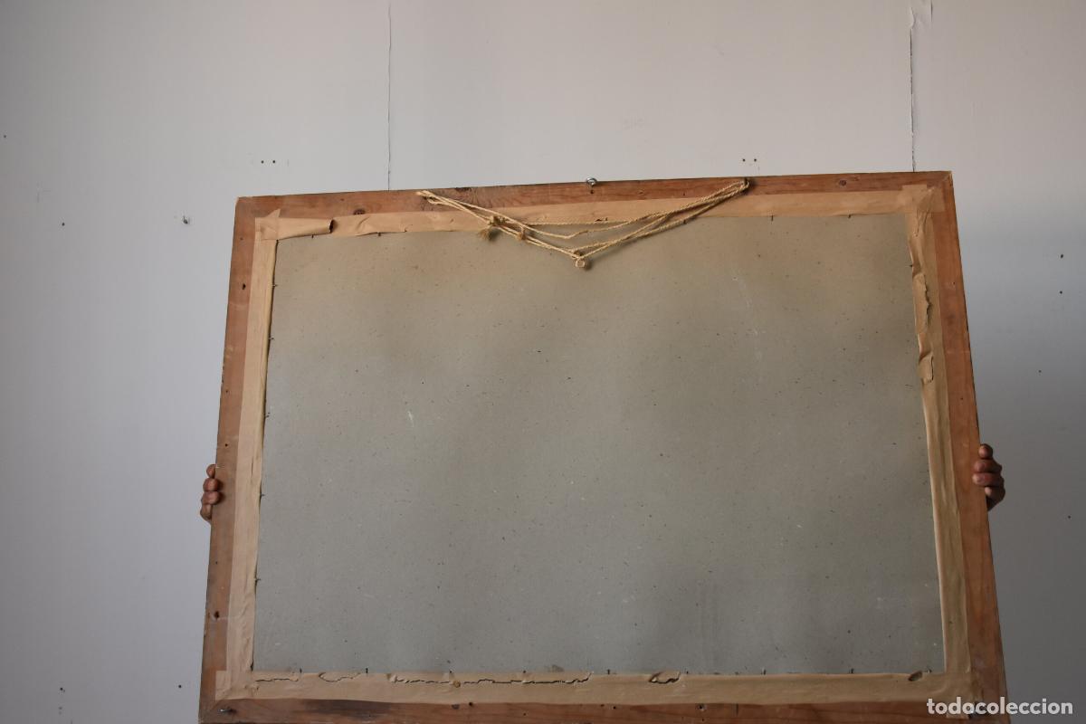 Antig&uuml;edades: Espejo antiguo rectangular con marco dorado - Foto 6
