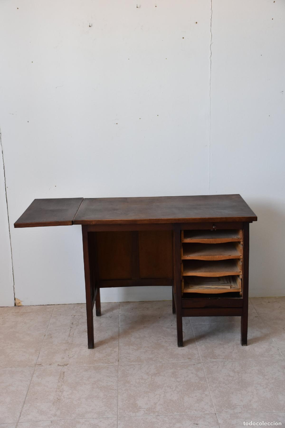 Antiques: Escritorio antiguo persiana y ala abatible