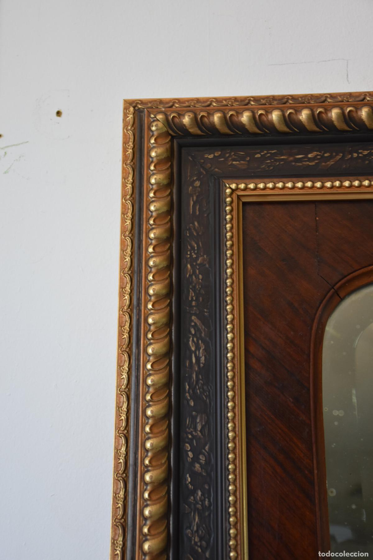 Antig&uuml;edades: Gran espejo madera marco dorado - Foto 4