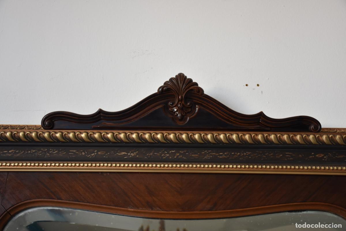Antig&uuml;edades: Gran espejo madera marco dorado - Foto 6