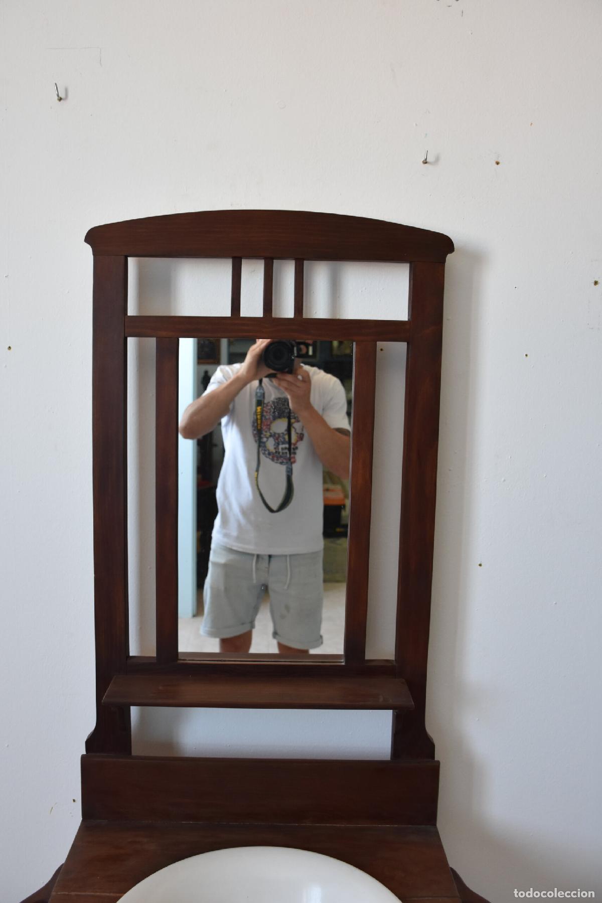 Antig&uuml;edades: Palanganero antiguo de madera - Foto 3