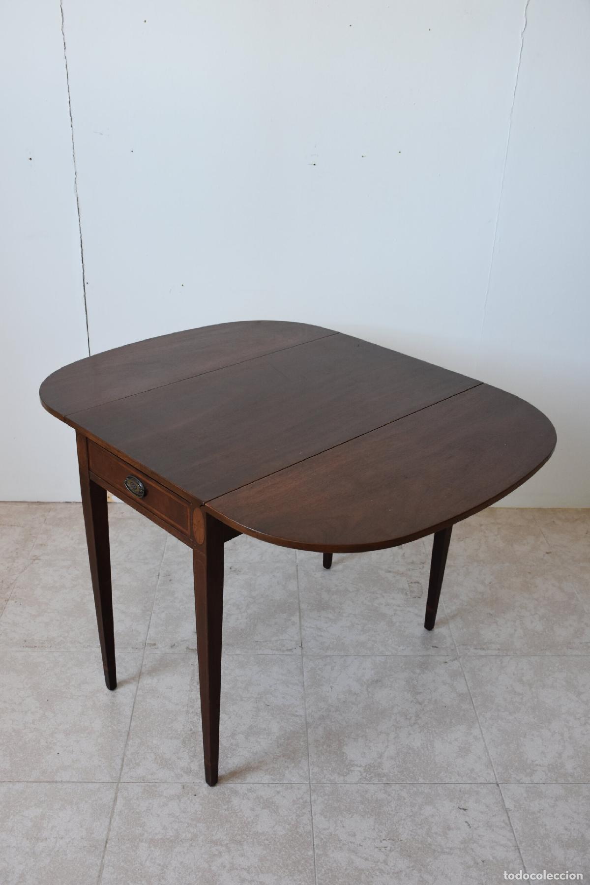 Antig&uuml;edades: Mesa inglesa con alas abatibles - Foto 4