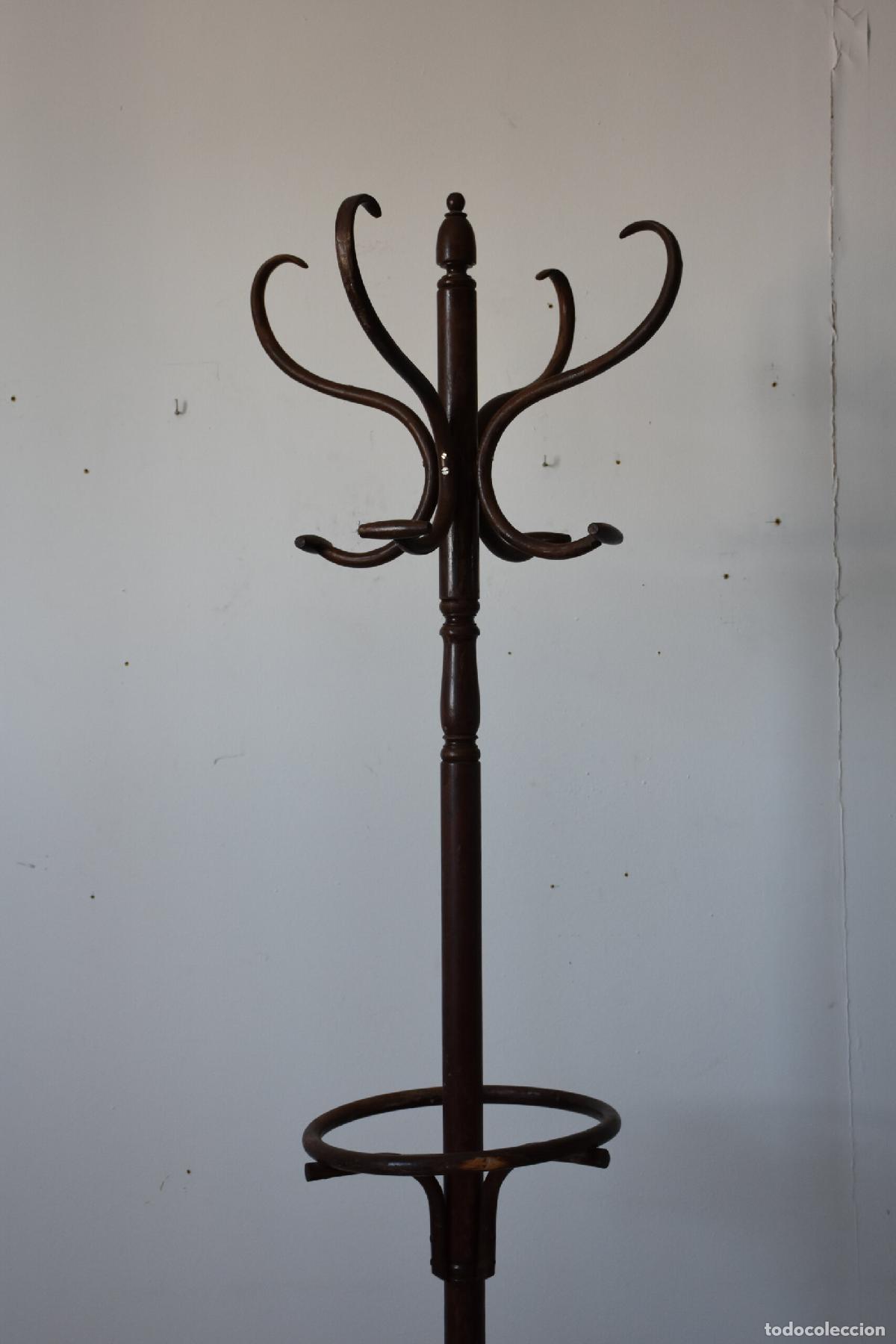 Oggetti Antichi: Perchero antiguo de pie estilo Thonet