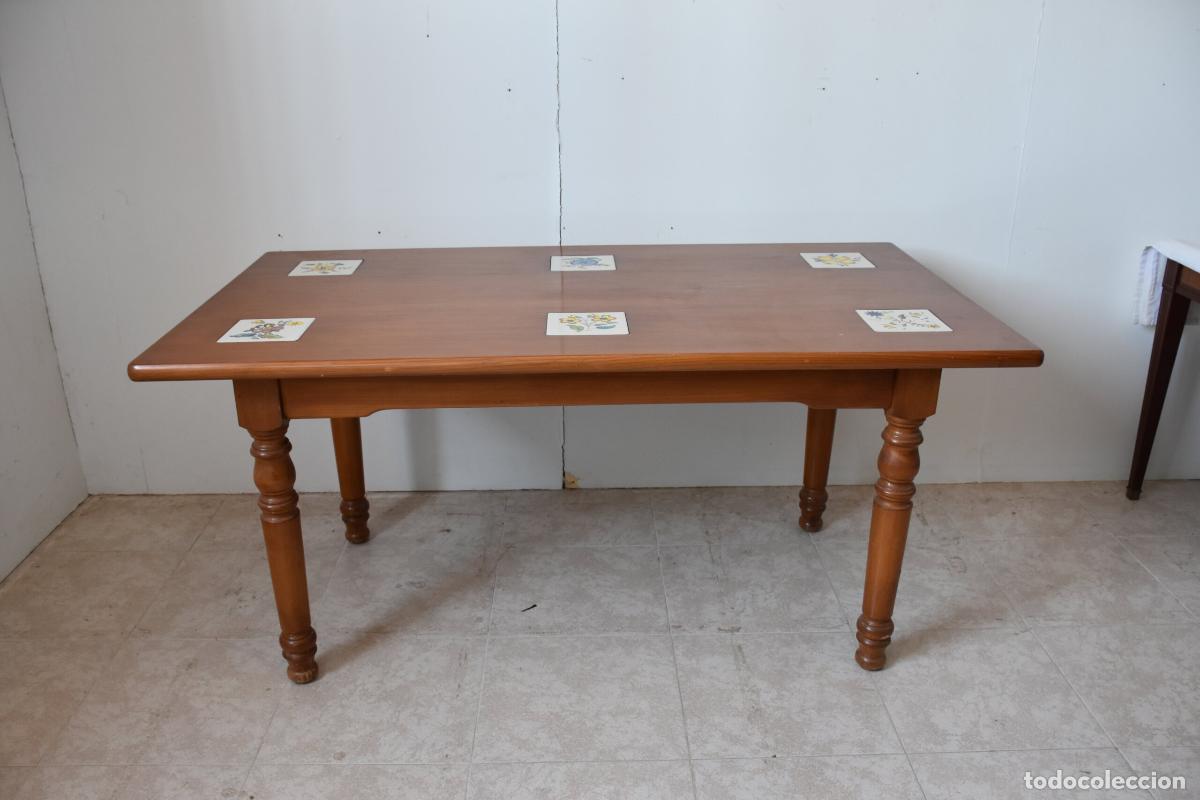 Antig&uuml;edades: Mesa rustica con azulejos ceramicos - Foto 1