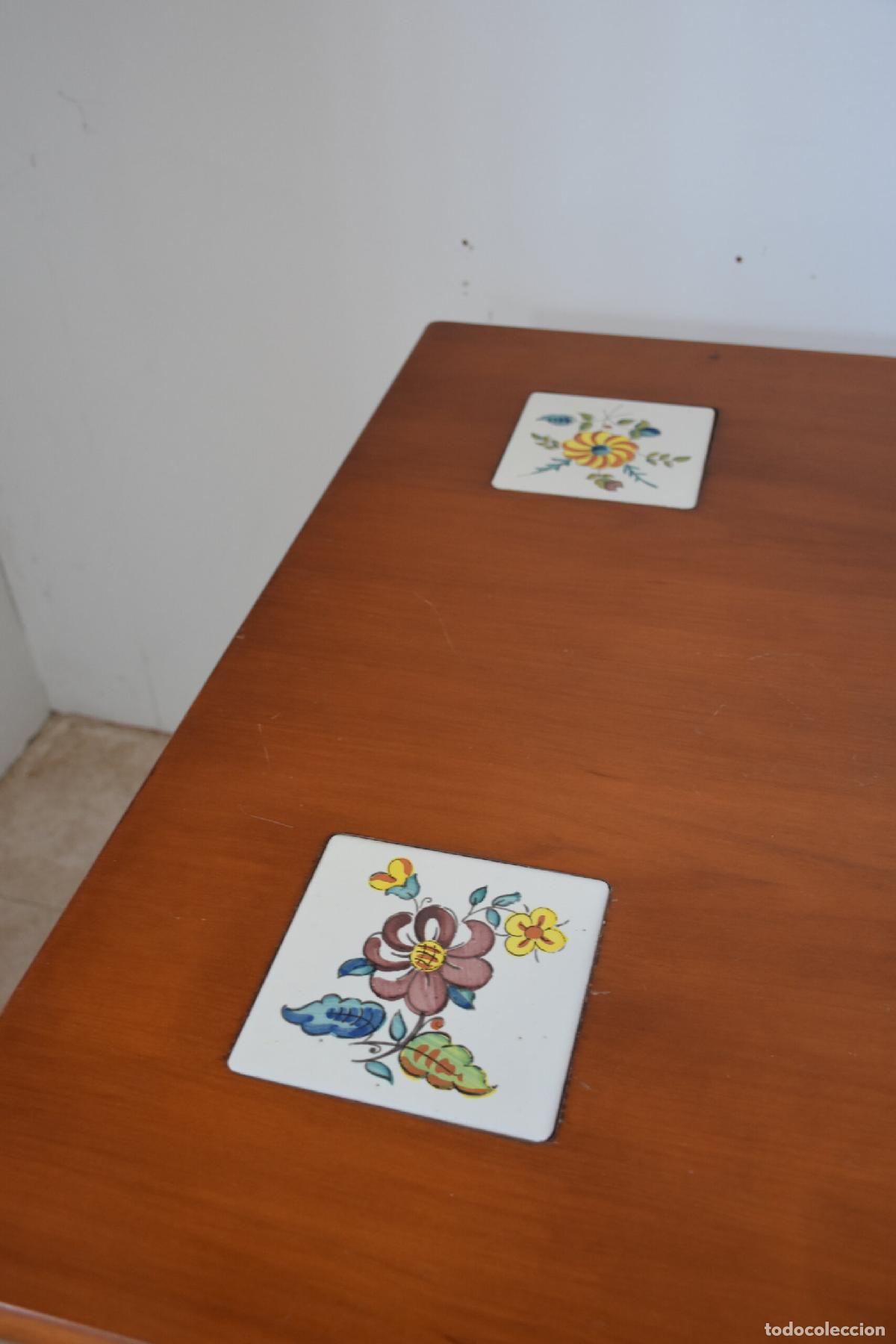 Antig&uuml;edades: Mesa rustica con azulejos ceramicos - Foto 7