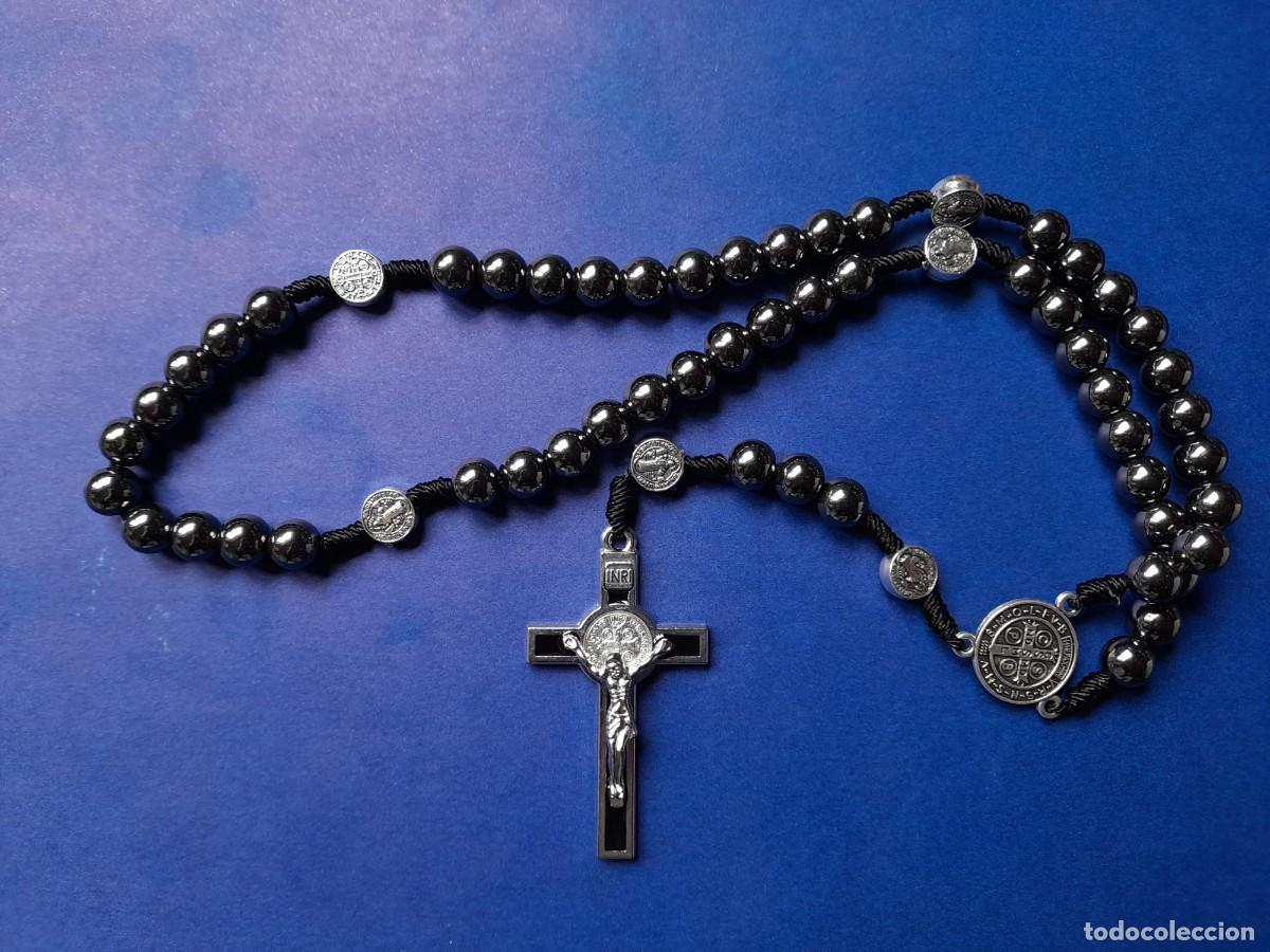 Antig&uuml;edades: Rosario San Benito Rosario de combate metal de primera calidad