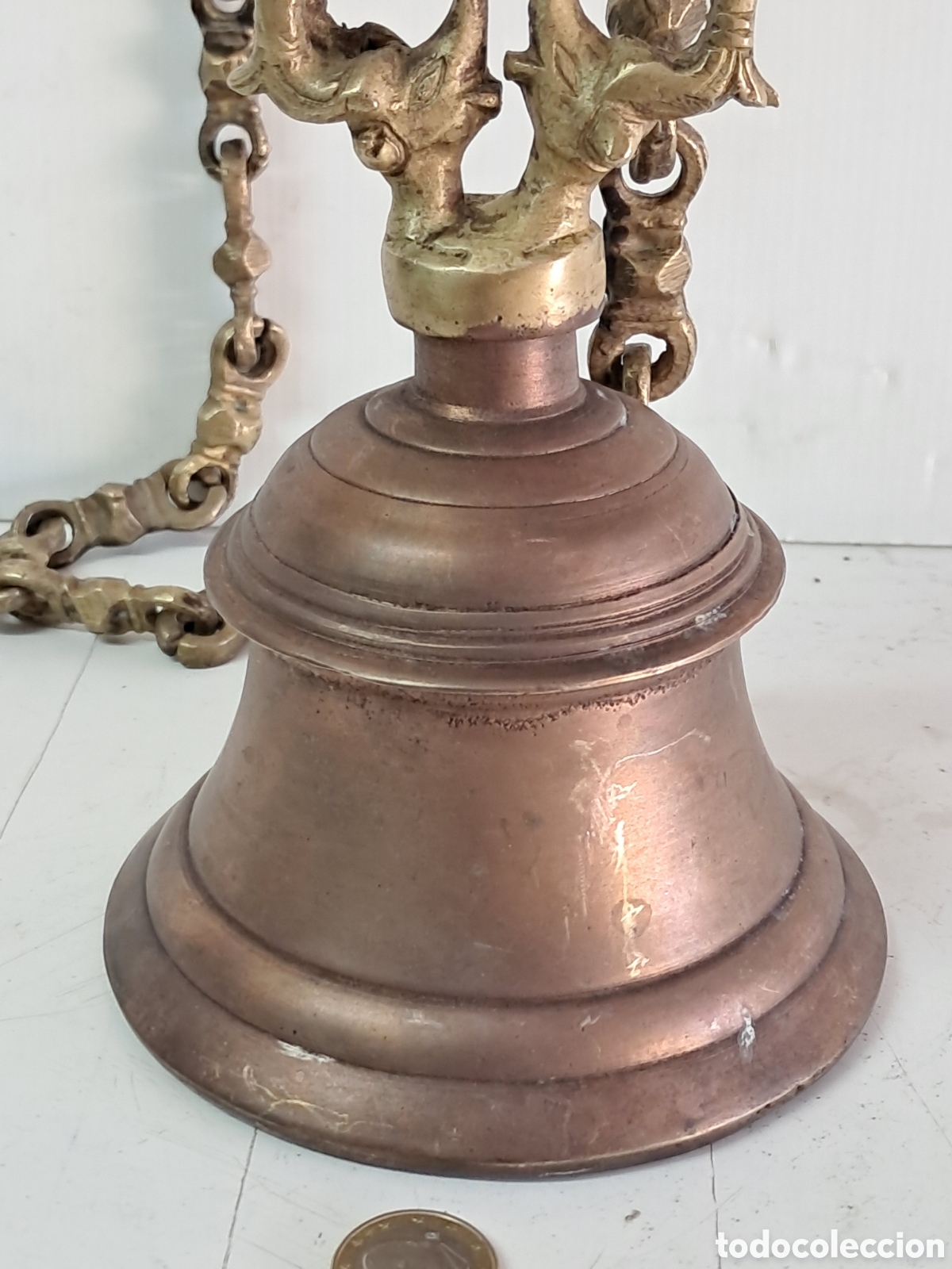 Antig&uuml;edades: Campa a de bronce antigua - Foto 5