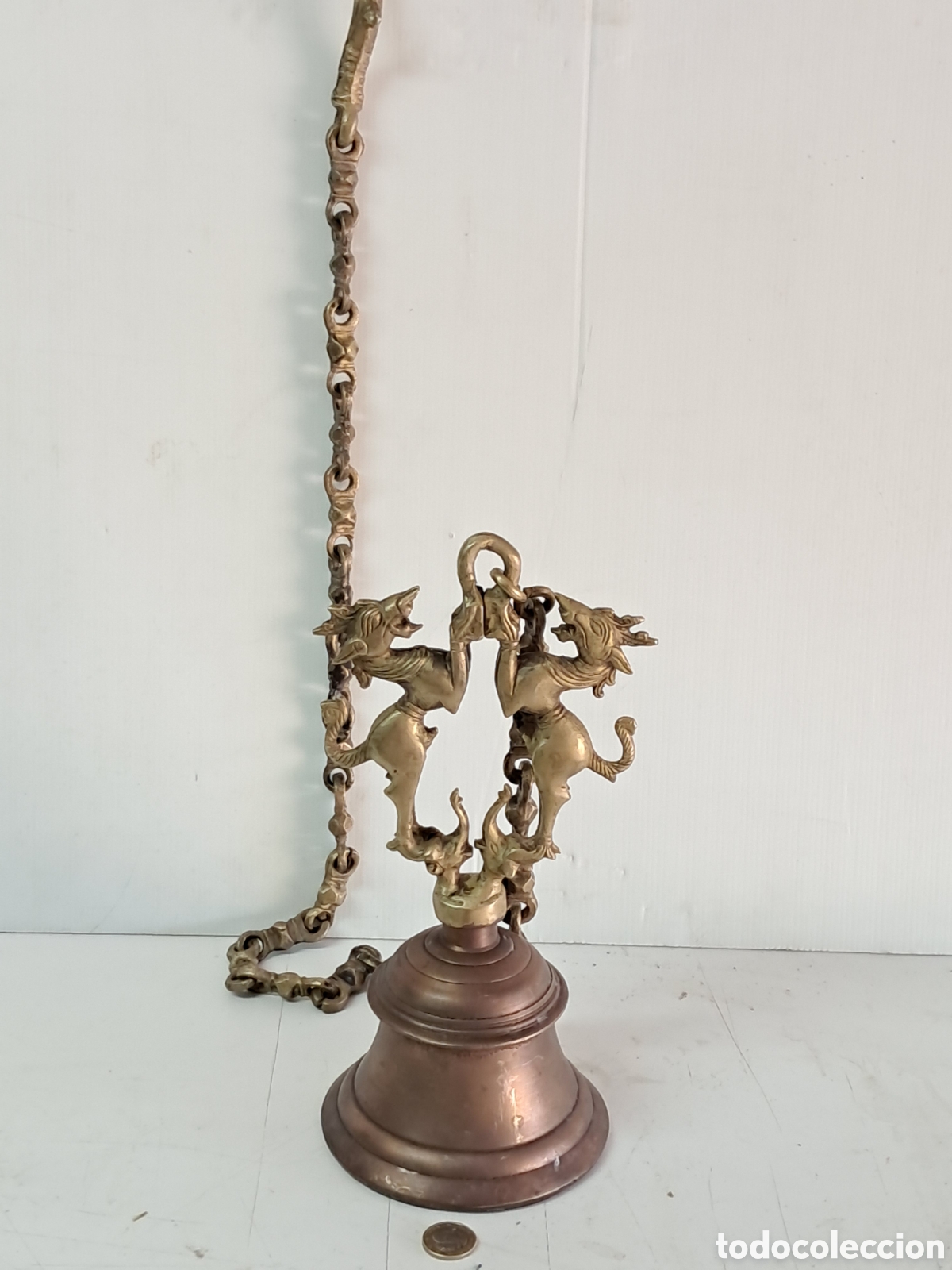 Antig&uuml;edades: Campa a de bronce antigua - Foto 6