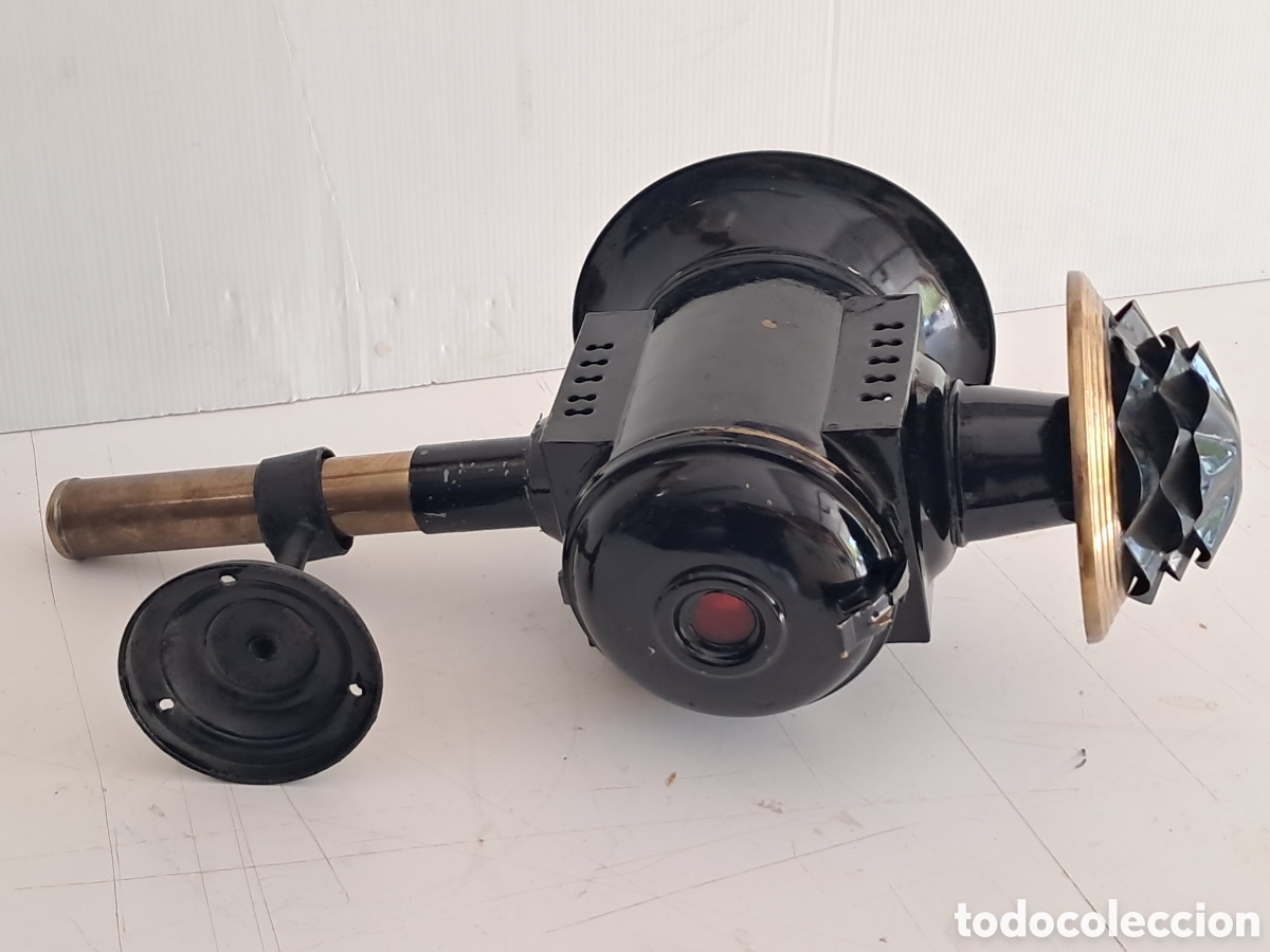 Antig&uuml;edades: Farol antiguo de chapa y bronce - Foto 2