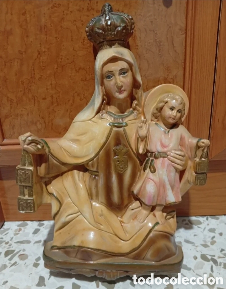 Antiques: Imagen Nuestra del Carmen con Ni&ntilde;o 70'
