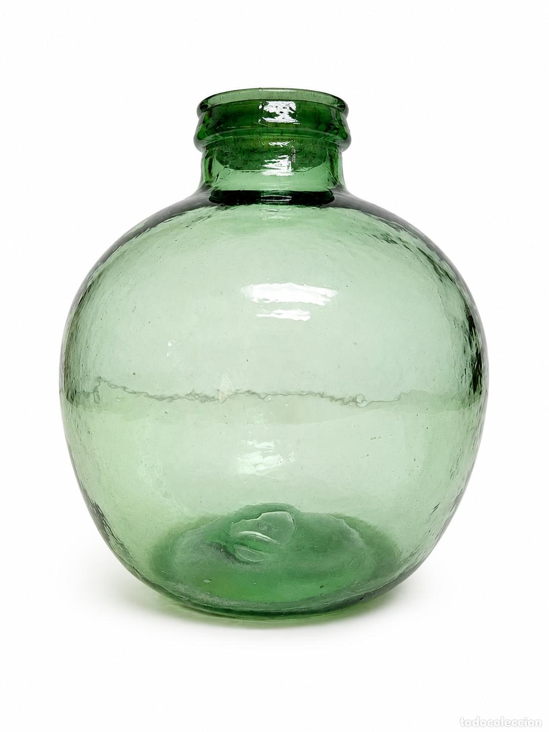 Antig&uuml;edades: Garrafa, Damajuana - Cristal - Boca Ancha
