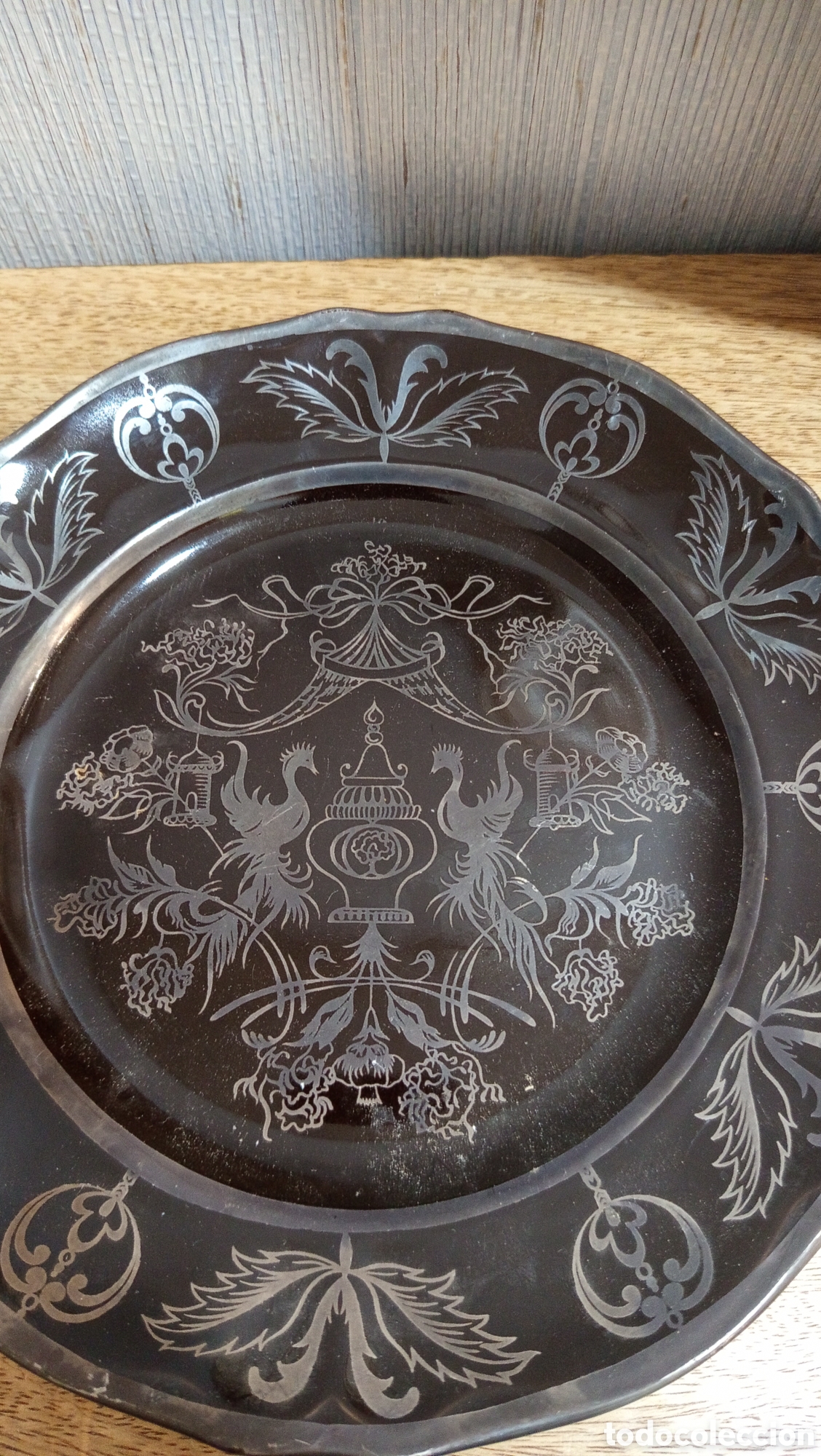 Antig&uuml;edades: Bonito plato con filigrana en plata - Foto 2