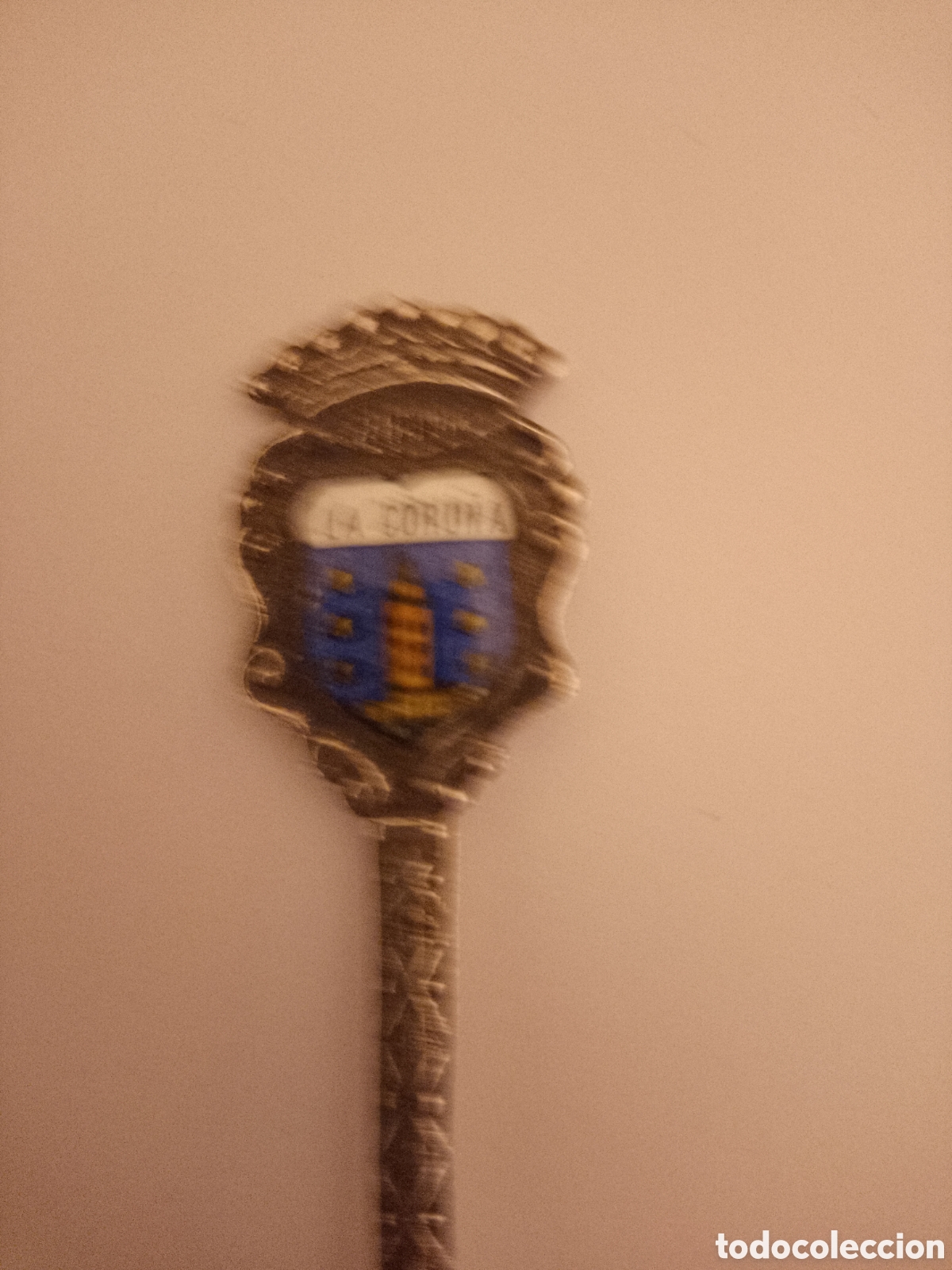 Antig&uuml;edades: Cucharilla de caf&eacute; plata escudo la Coru&ntilde;a - Foto 2