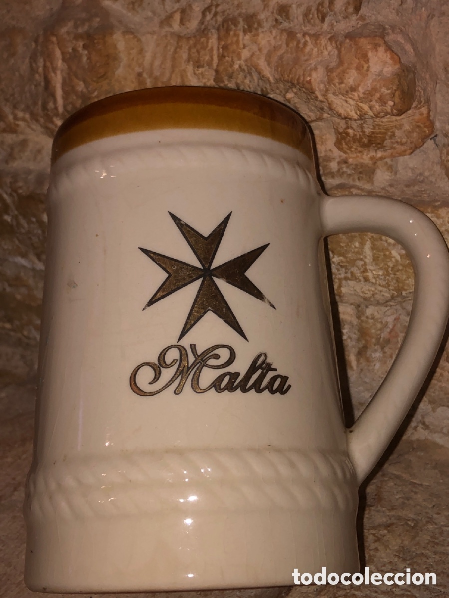 Antig&uuml;edades: Jarra cer&aacute;mica malta a&ntilde;os 70