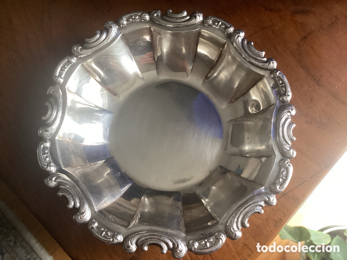 Antig&uuml;edades: Plato Cuenco Hexadec&aacute;gono De Plata De Ley 925 - Cruz De Santiago