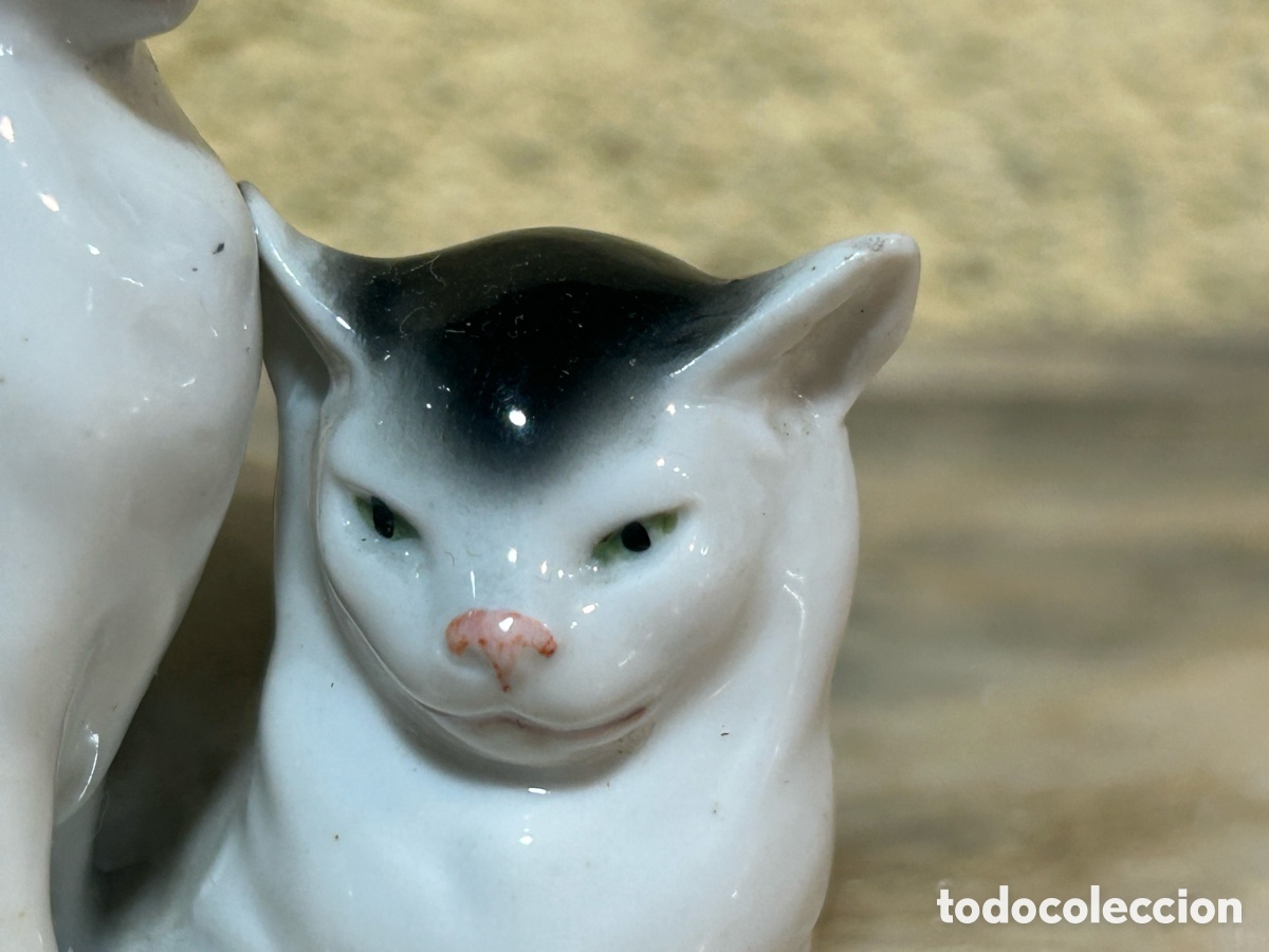 Antig&uuml;edades: Gatos de porcelana Pfeffer Gotha Turingia. - Foto 8
