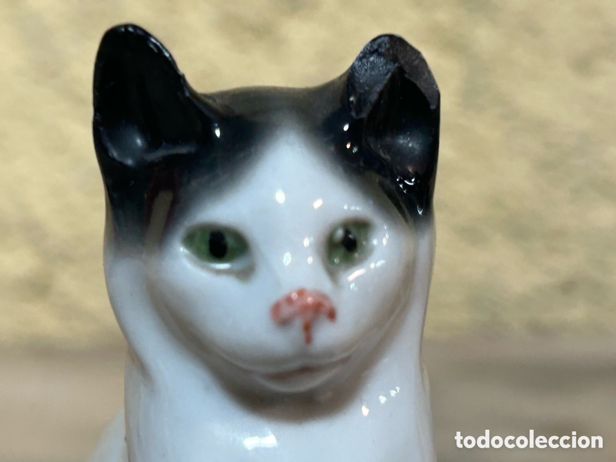 Antig&uuml;edades: Gatos de porcelana Pfeffer Gotha Turingia. - Foto 9
