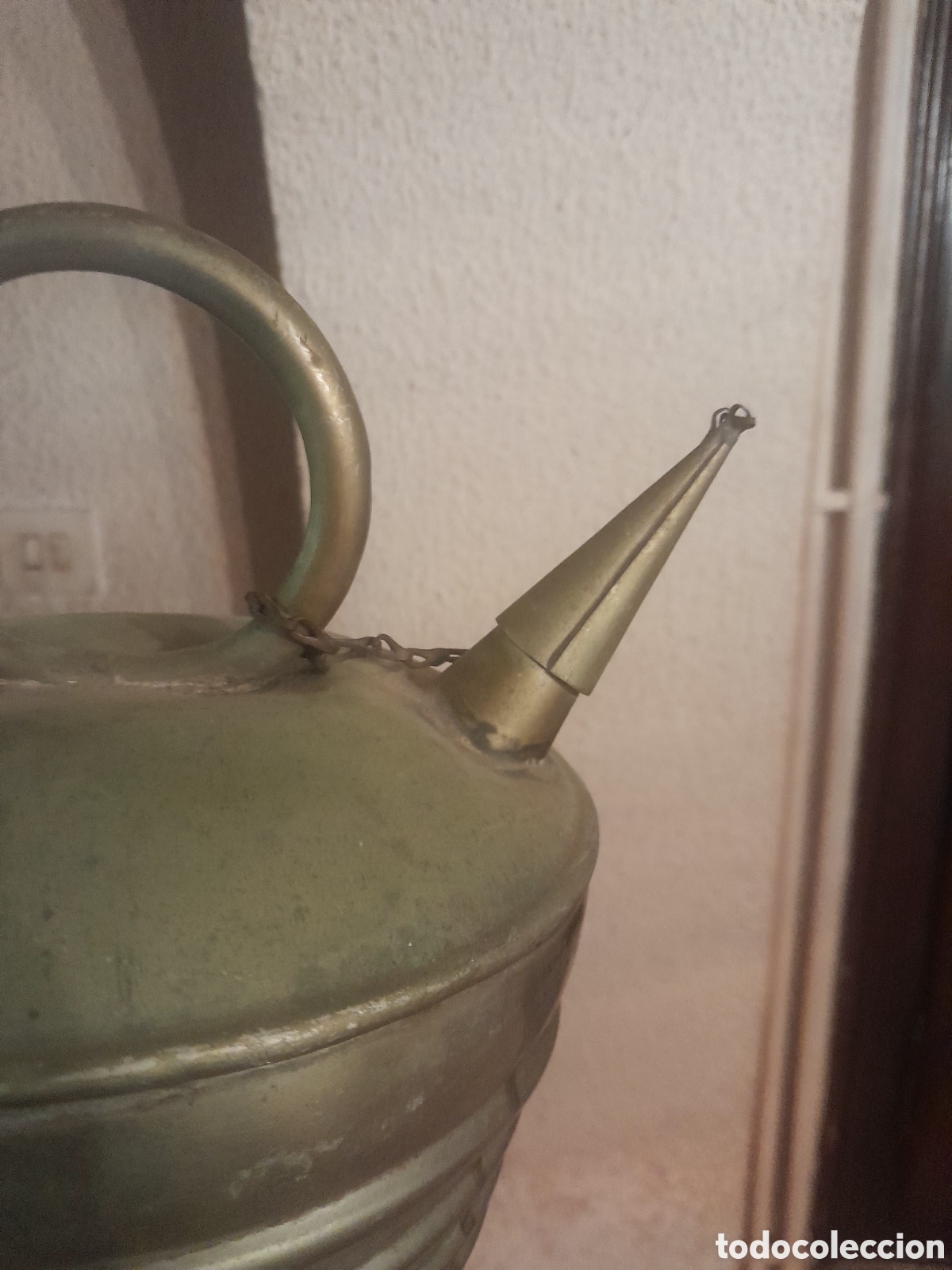 Antig&uuml;edades: Botijo metalico antiguo de esta&ntilde;o - Foto 3