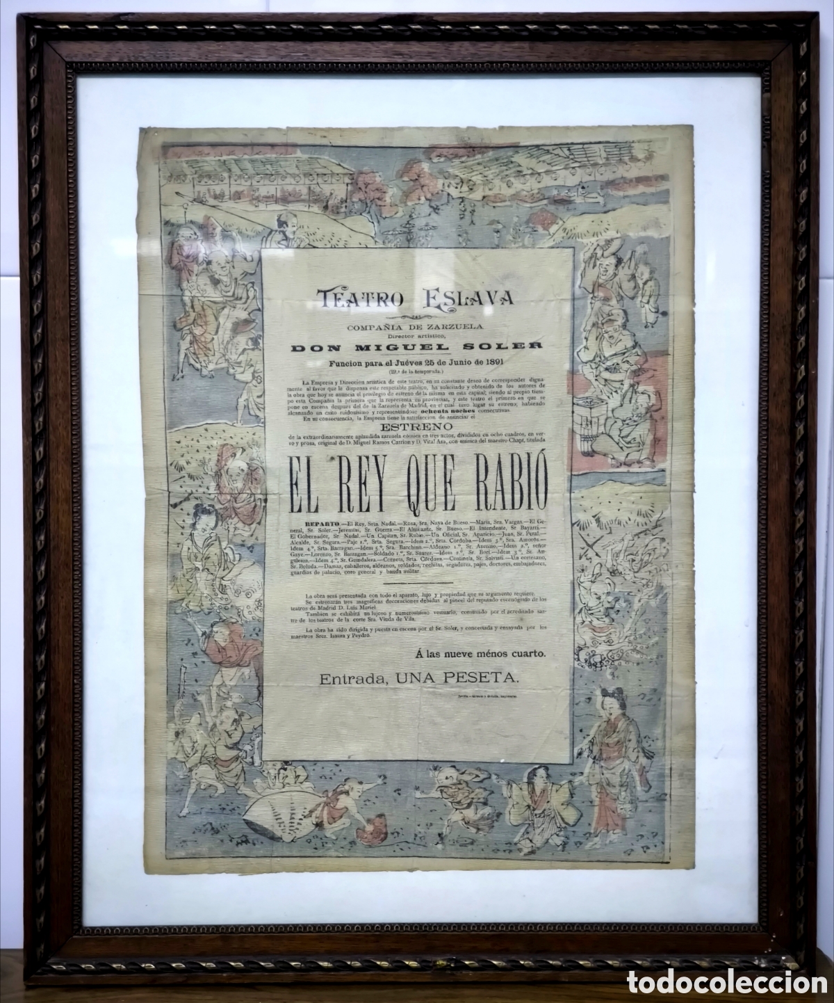 Antig&uuml;edades: CURIOSO CARTEL TEATRO ESLAVA 1891