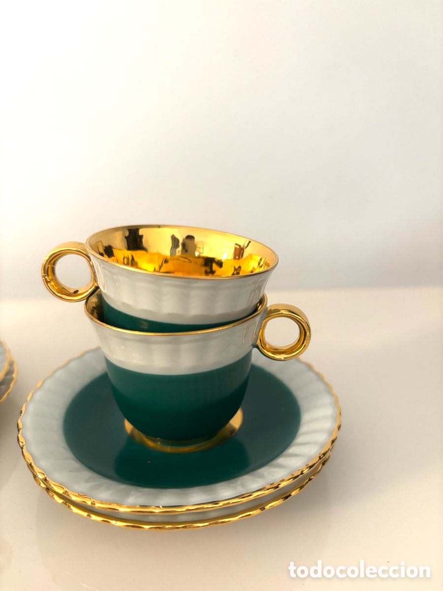 Antig&uuml;edades: Juego de caf&eacute; antiguo Bernardaud Limoges &ndash; 12 servicios