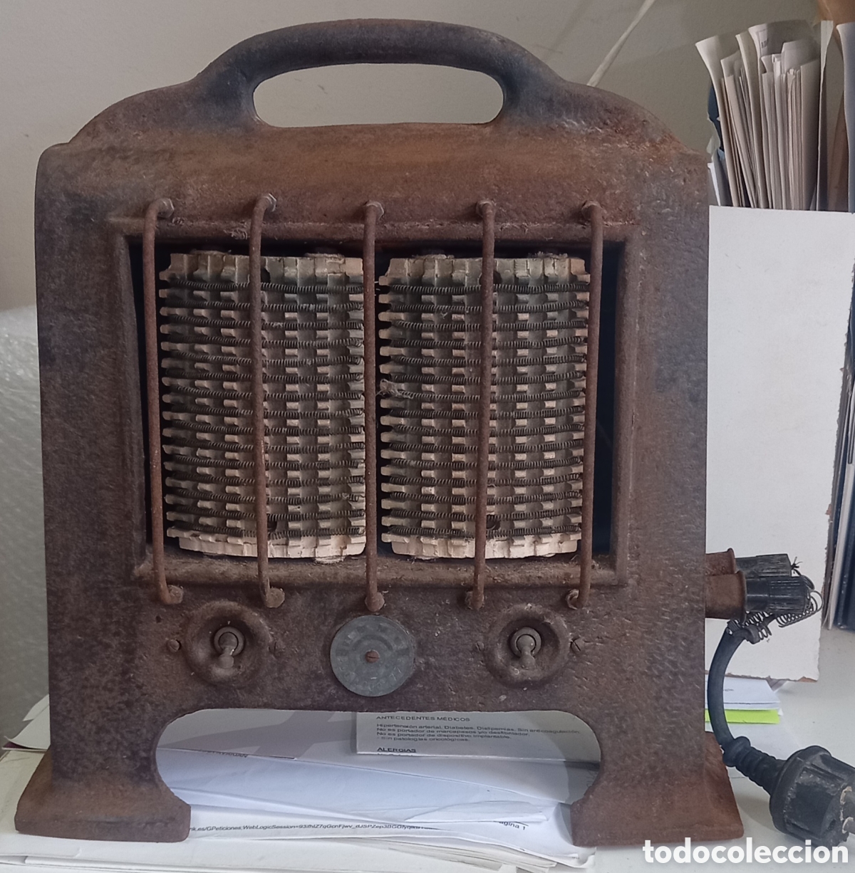 Antig&uuml;edades: ESTUFA ELECTRICA MARCA ROCA.1930-1940. GAVA.BARCELONA.