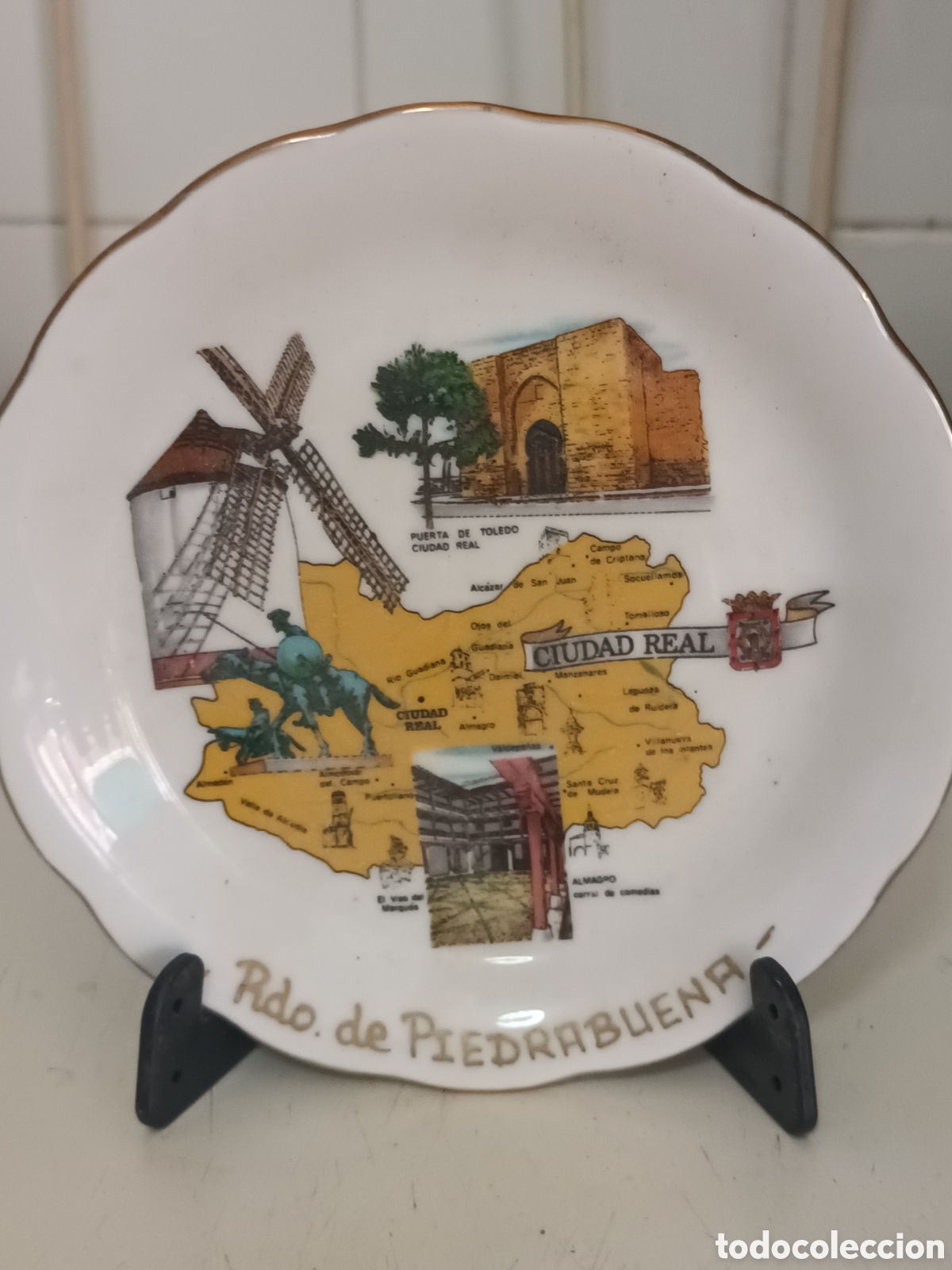Antig&uuml;edades: PLATO T&Iacute;PICO ARTESANAL DE LA PROVINCIA DE CIUDAD REAL, RECUERDO DE PIEDRABUENA