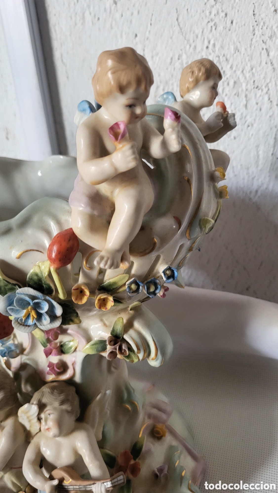 Antig&uuml;edades: Antiguo centro de mesa porcelana - Foto 4