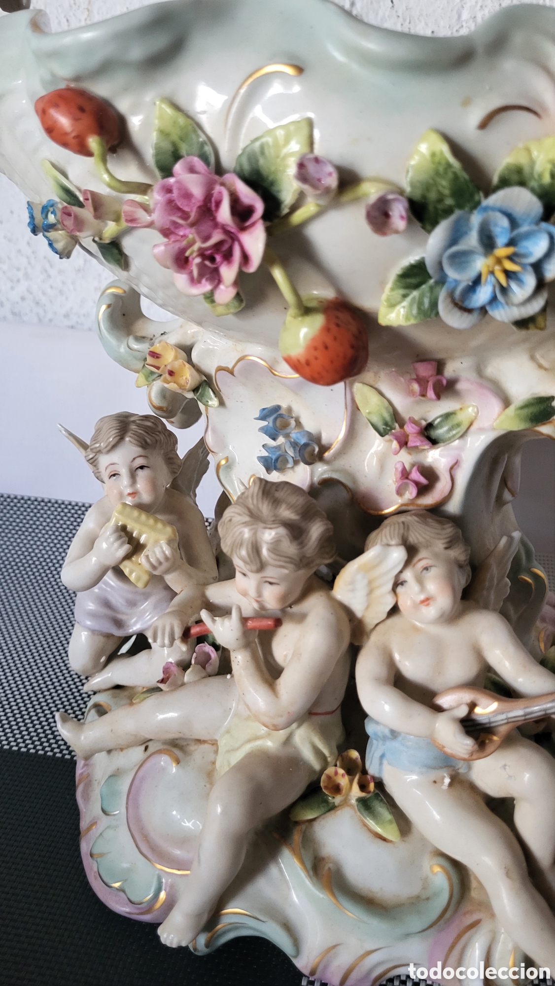 Antig&uuml;edades: Antiguo centro de mesa porcelana - Foto 6