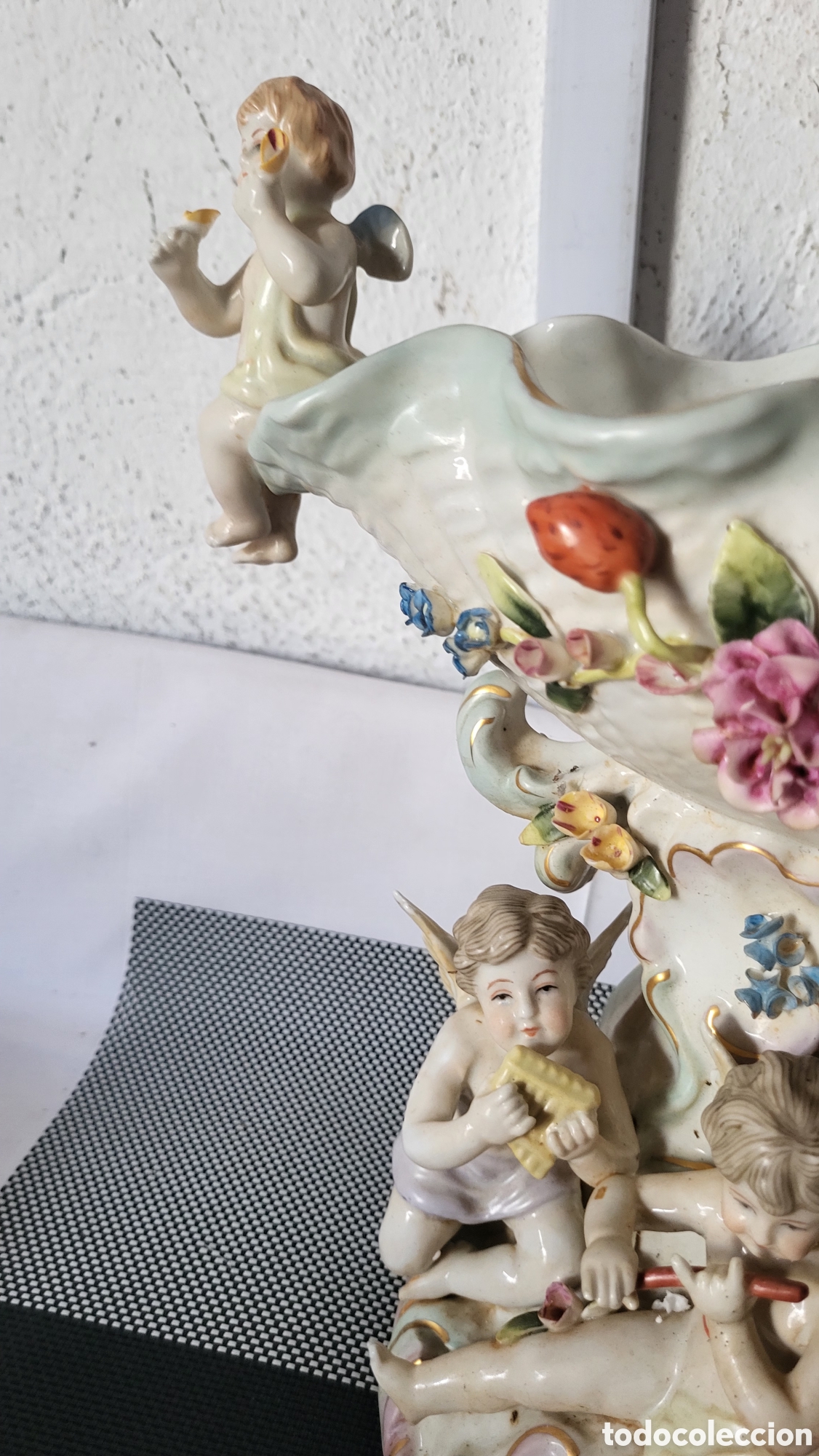 Antig&uuml;edades: Antiguo centro de mesa porcelana - Foto 7