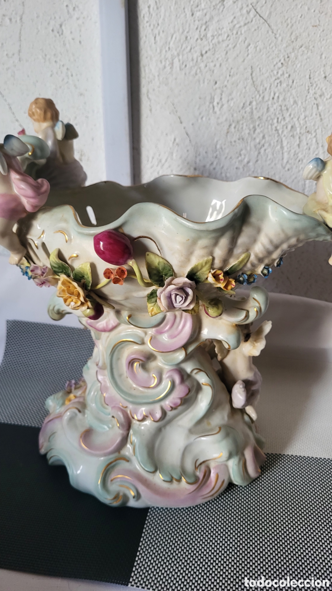 Antig&uuml;edades: Antiguo centro de mesa porcelana - Foto 12