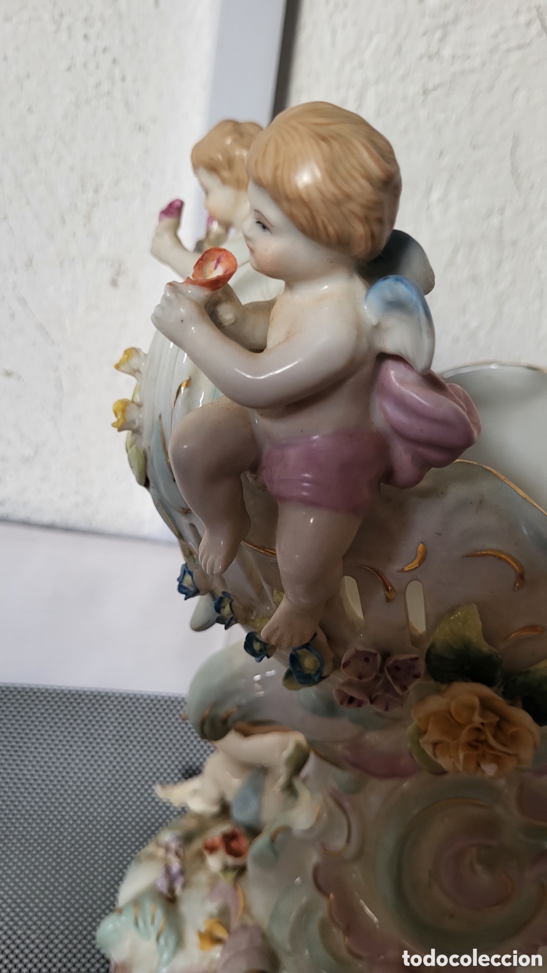 Antig&uuml;edades: Antiguo centro de mesa porcelana - Foto 13