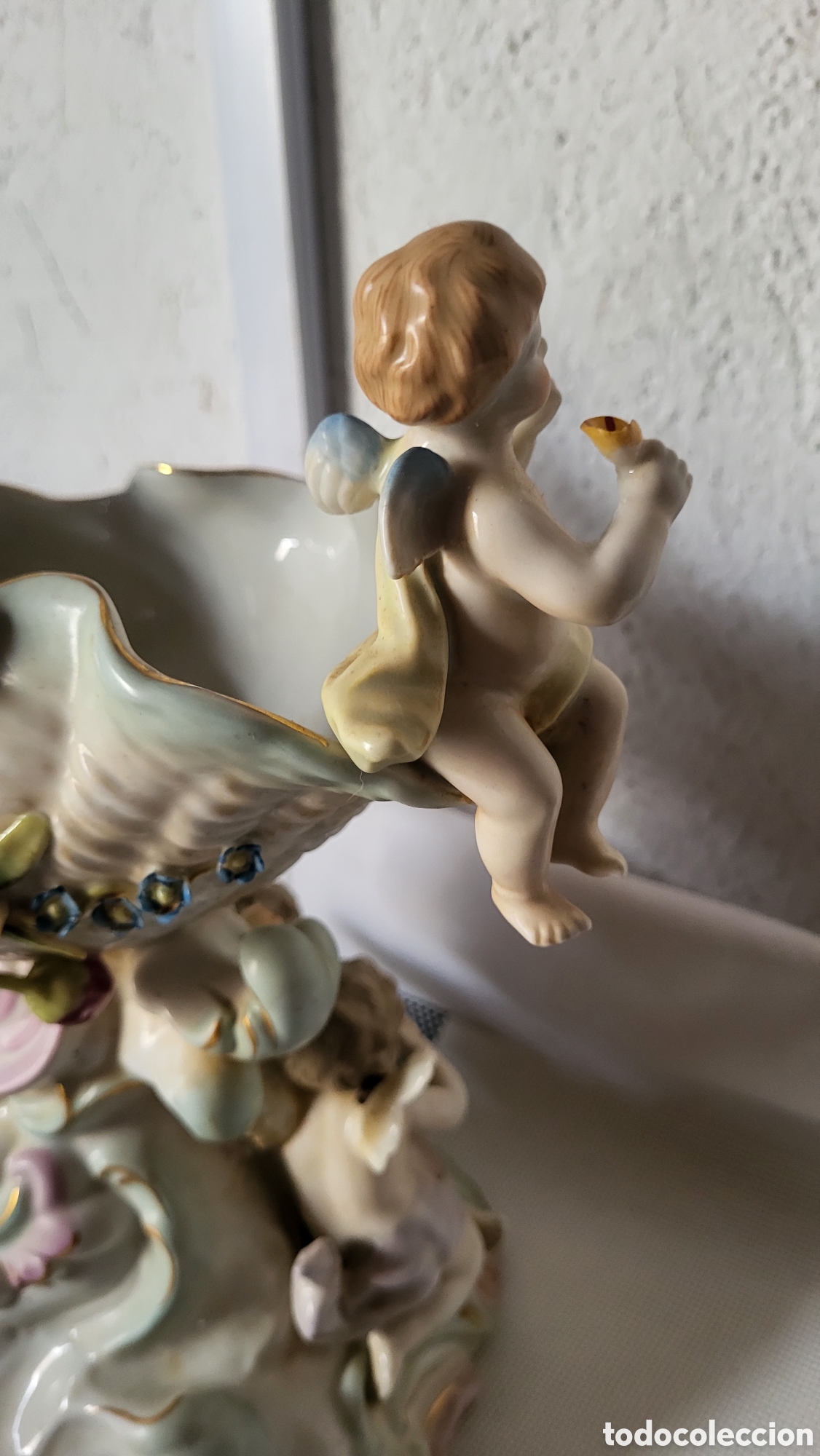 Antig&uuml;edades: Antiguo centro de mesa porcelana - Foto 15