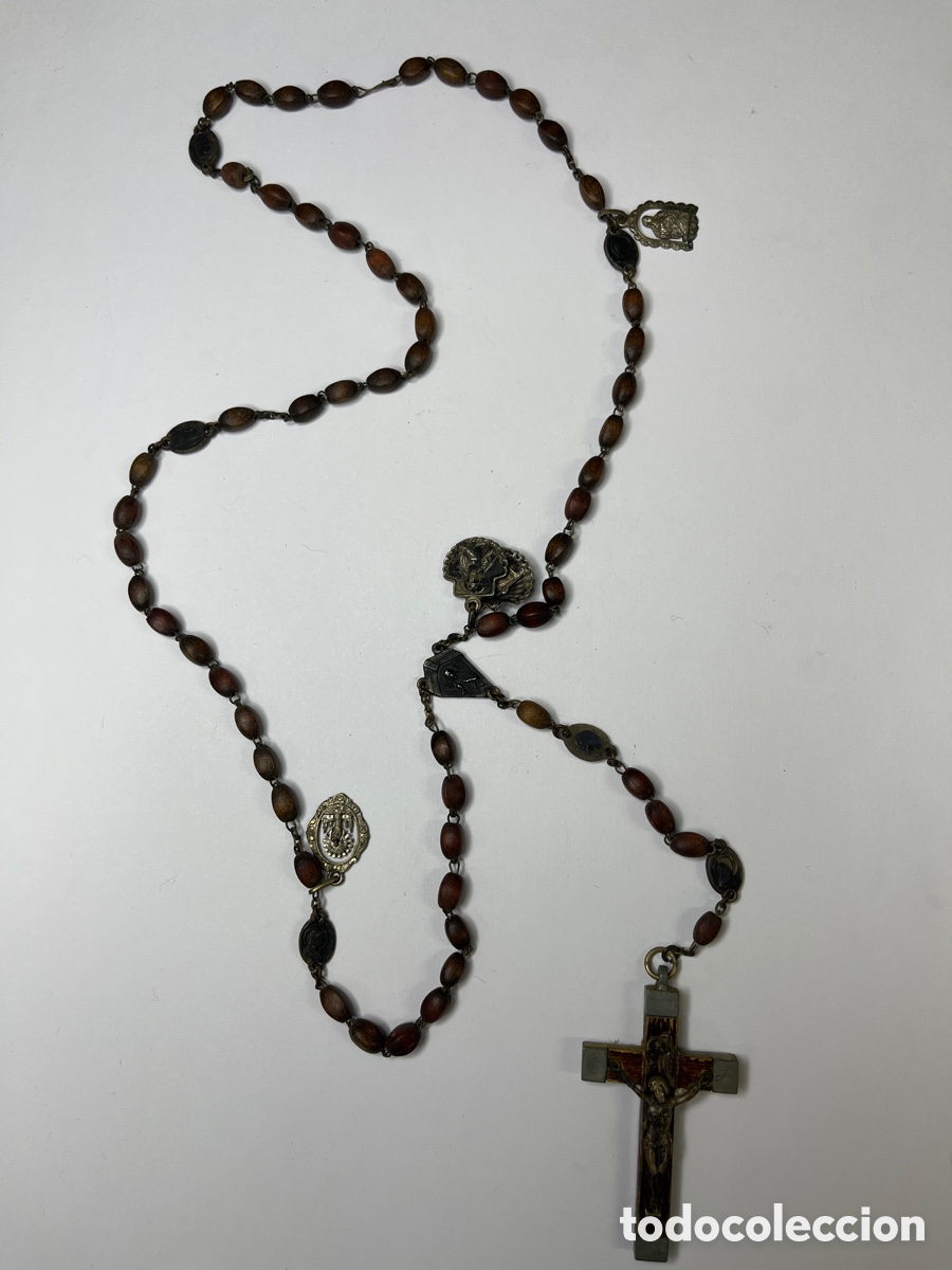 Antig&uuml;edades: Rosario de Madera y Plata