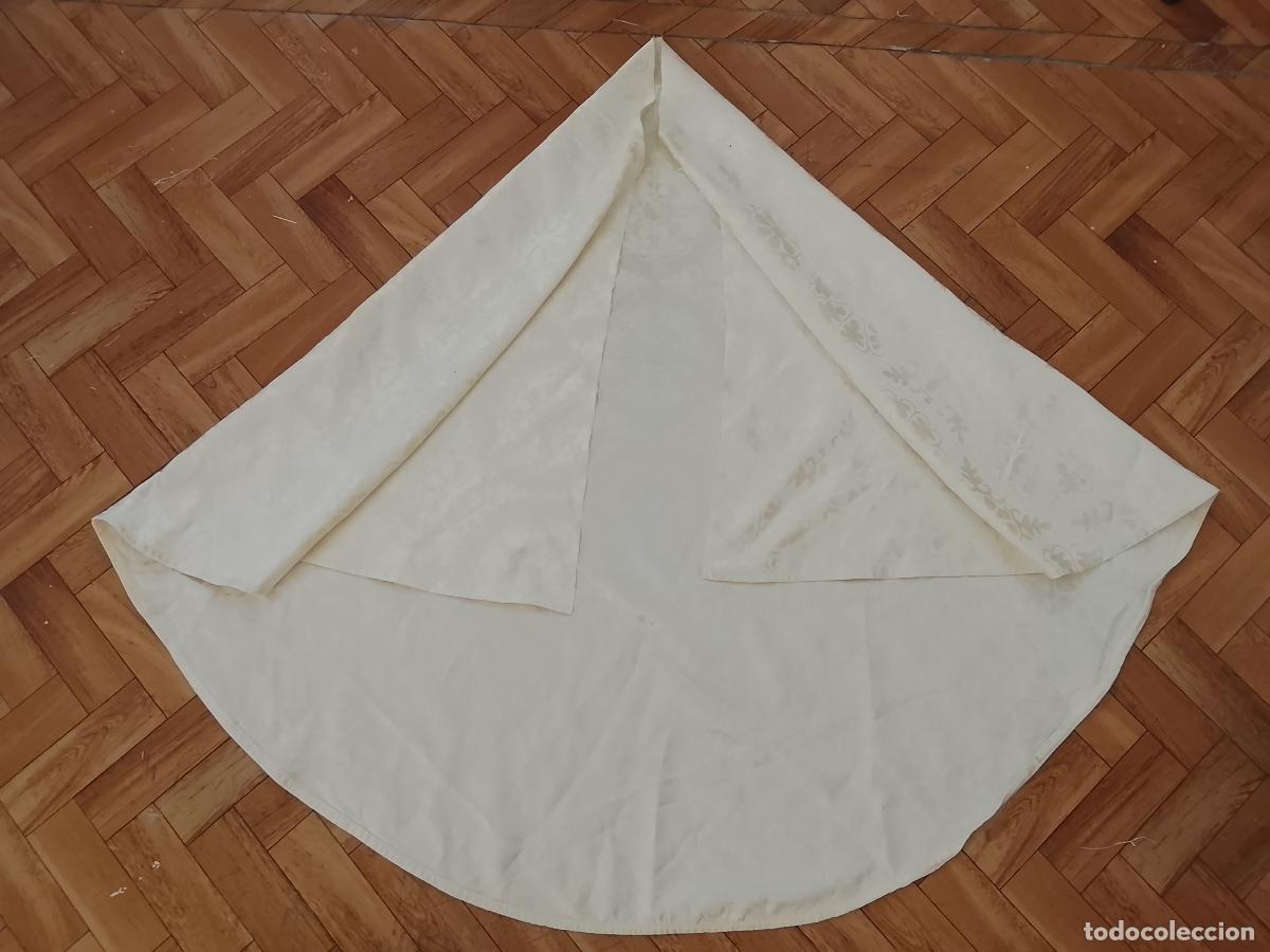 Antig&uuml;edades: manto brocado damasco de virgen de vestir ver medidas, para virgen o ni&ntilde;o jesus , semana santa