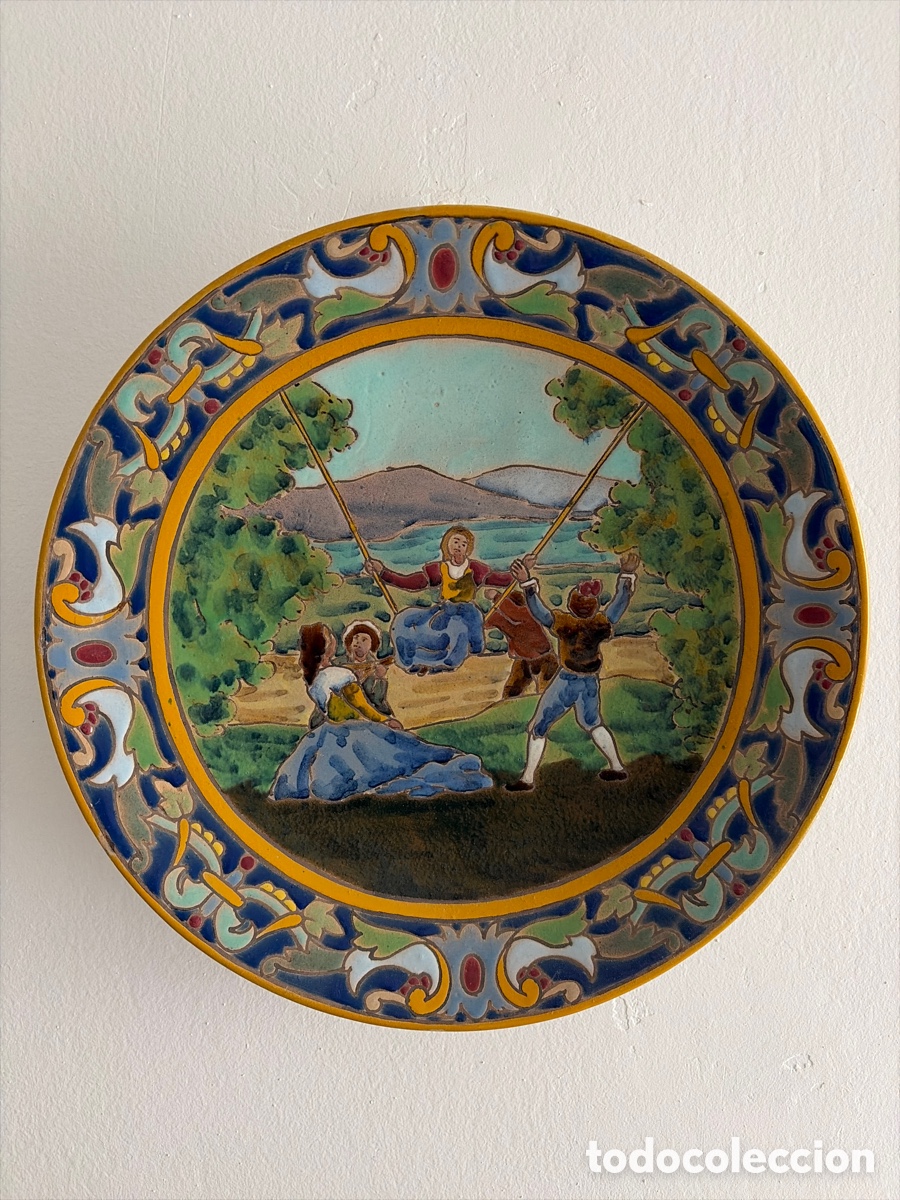 Antig&uuml;edades: Plato decorativo de cer&aacute;mica andaluza