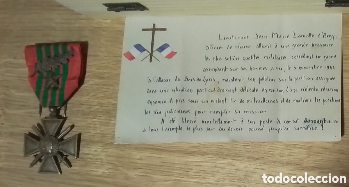 Antig&uuml;edades: Croix de Guerre 1939-45 con documentos - Foto 6