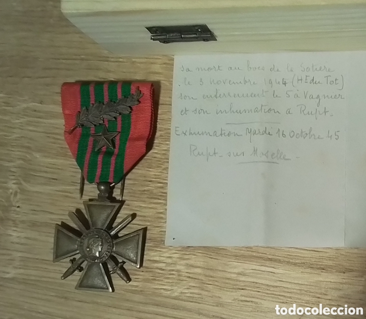 Antig&uuml;edades: Croix de Guerre 1939-45 con documentos - Foto 8