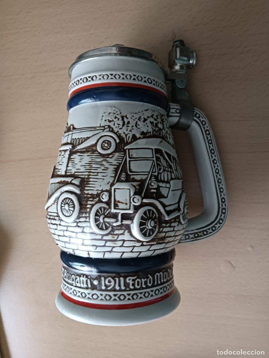 Antig&uuml;edades: Jarra de cerveza 21 con tapa numerada de1982. Ceramarte Brasil Envio certificado 6 euros. En Madrid