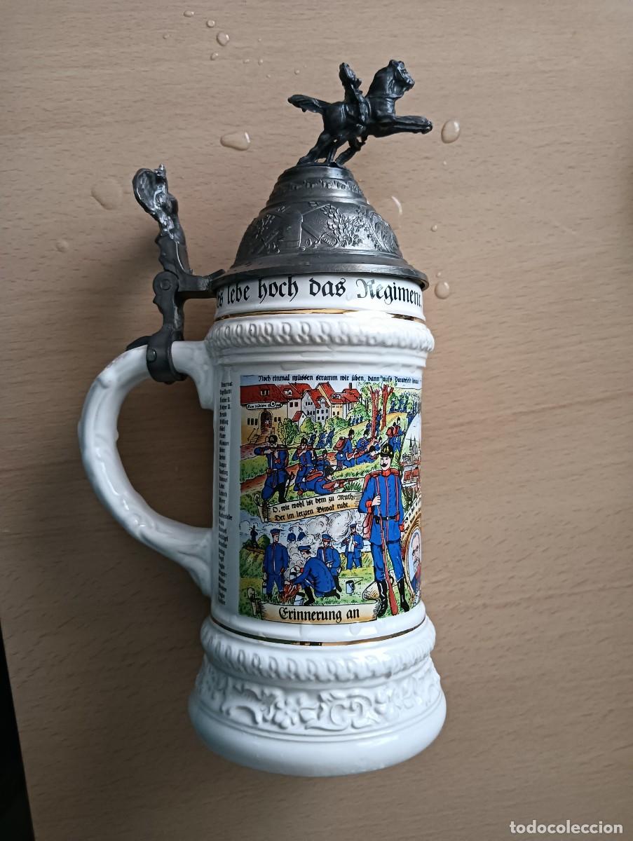 Antig&uuml;edades: Jarra de cerveza 24 con tapa caballo. Gerz Envio certificado 6 euros. En Madrid