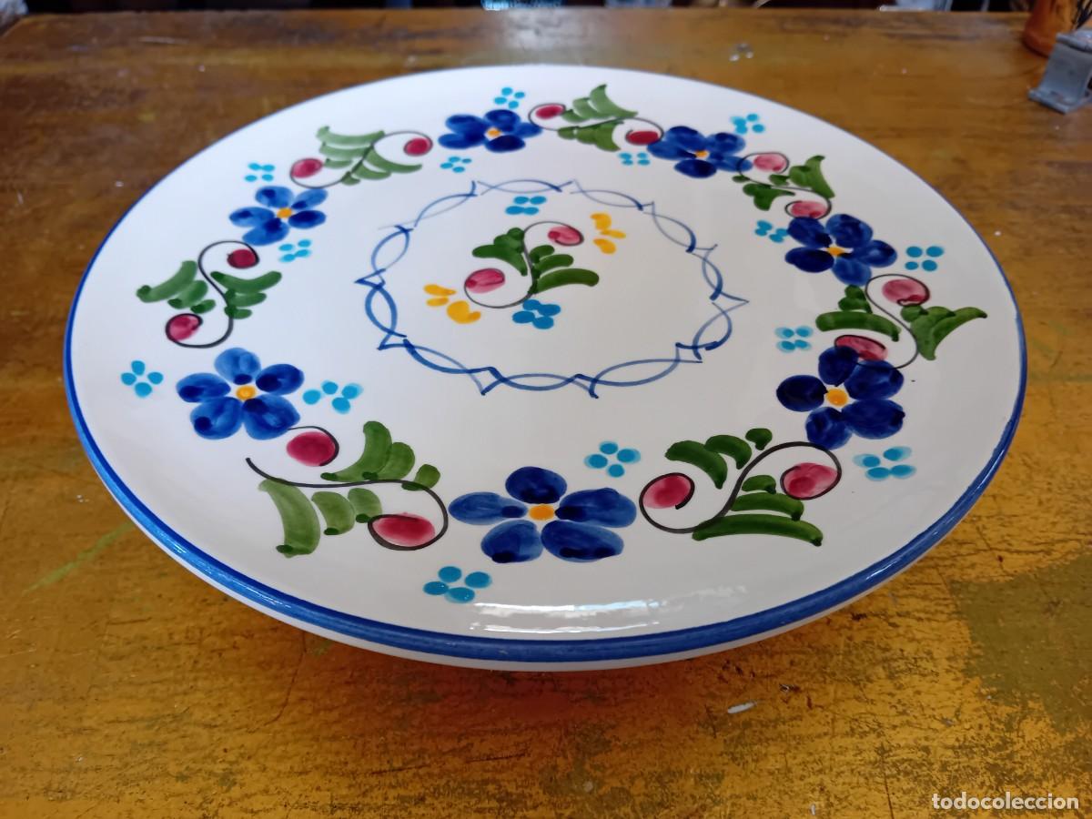 Antig&uuml;edades: Frutero decorado con flores d&eacute;cada de los 50/60