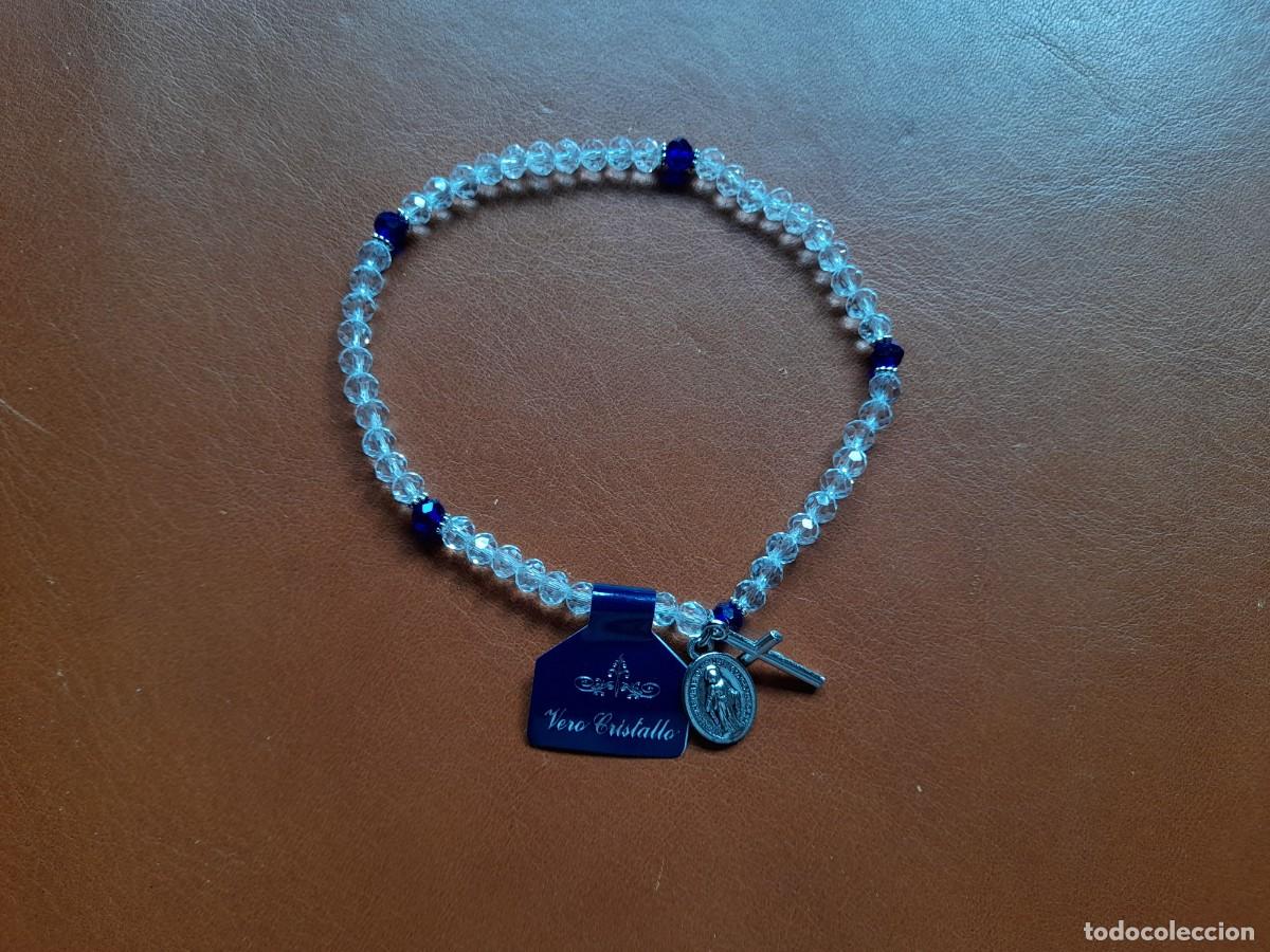 Antig&uuml;edades: Pulsera rosario con Medalla de la Milagrosa. 50 cuentas