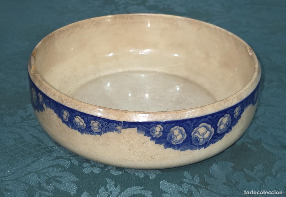 Antig&uuml;edades: Cuenco de loza antiguo de la prestigiosa firma Villeroy & Boch