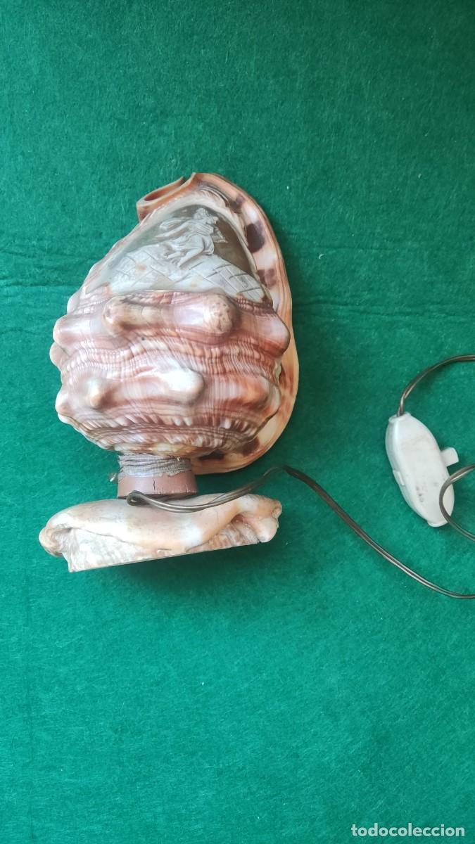 Antig&uuml;edades: Lampara antigua caracola