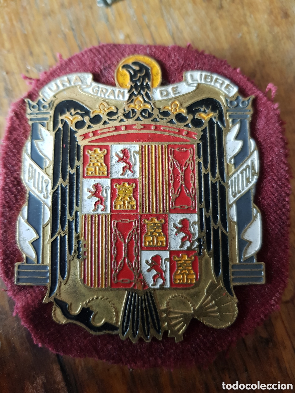 Antig&uuml;edades: ANTIGUA GRAN PLACA ESMALTADA DEL &Aacute;GUILA DE SAN JUAN
