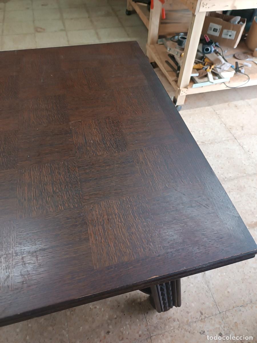 Antig&uuml;edades: Mesa de comedor extensible y 6 sillas - Foto 7