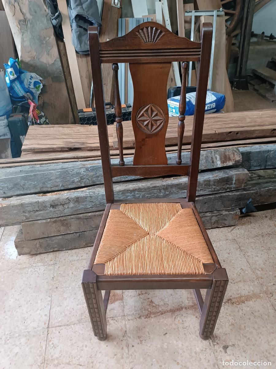 Antig&uuml;edades: Mesa de comedor extensible y 6 sillas - Foto 17